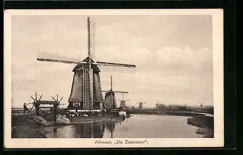 AK Alkmaar, De Zeswielen, Windmühle