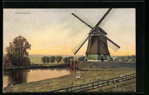 AK Monnikendam, Gewässer mit Windmühle