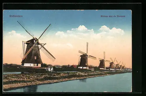 AK Rotterdam, Molens aan de Boezeen, Windmühle