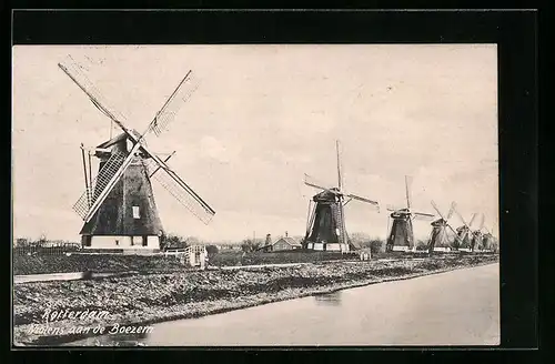 AK Rotterdam, Molens aan de Boezem, Windmühle