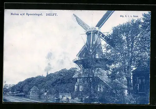 AK Delft, Molen a/d Spoorsingel, Windmühle