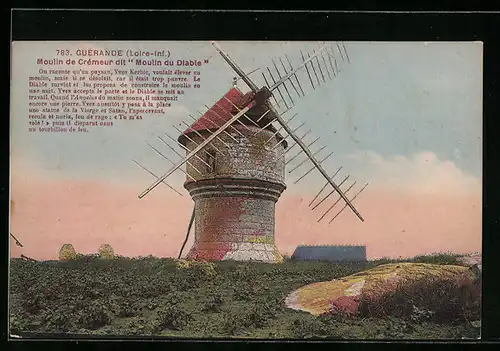AK Guérande, Moulin de Crémeur - dit Moulin du Diable, Windmühle