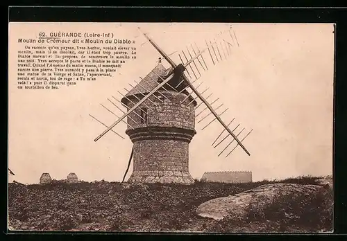 AK Guérande, Moulin de Crémeur dit Moulin du Diable, Windmühle