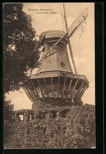 AK Potsdam-Sanssouci, Die Historische Windmühle