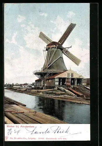 AK Amsterdam, Molen bij Amsterdam, Windmühle