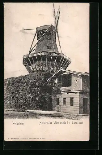 AK Potsdam, Die Historische Windmühle bei Sanssouci