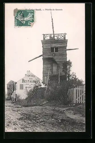AK Sannois, Moulin de Sannois, Restaurant, Windmühle