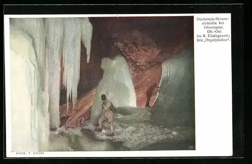 AK Obertraun, Dachstein-Rieseneishöhle, Die Orgelpfeifen
