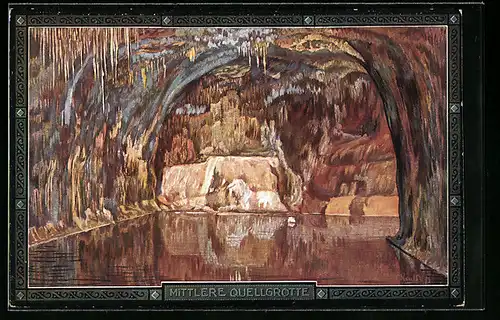 AK Saalfeld, Die Feengrotten, Mittlere Quellgrotte