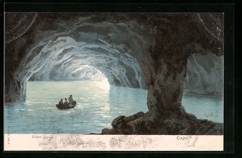 Lithographie Capri, Grotta Azzurra