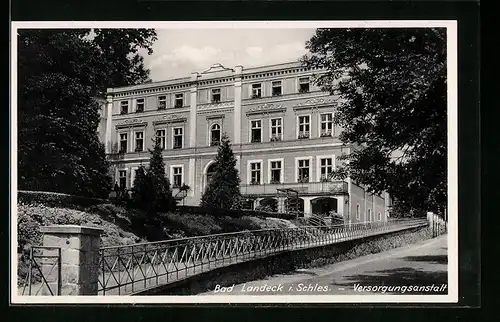 AK Bad Landeck, Blick auf die Versorgungsanstalt