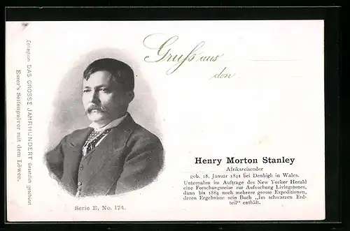 AK Portrait des Afrikareisenden Henry Morton Stanley