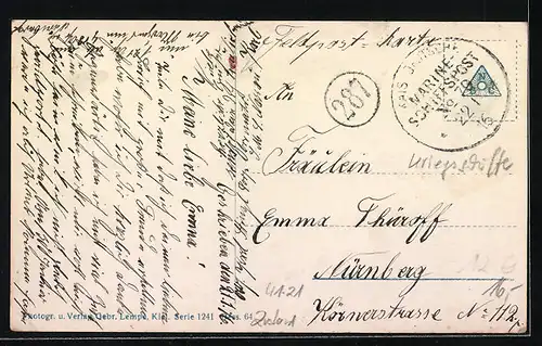 AK Kriegsschiff SMS Nassau auf See