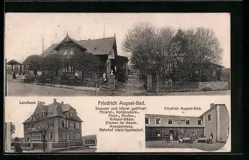 AK Wald-Oppelsdorf, Pensionen Friedrich August-Bad und Landhaus Else