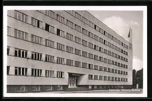 AK Kattowitz, Polizeipräsidium, Strassenansicht