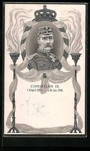 AK König Christian IX. von Dänemark in Uniform