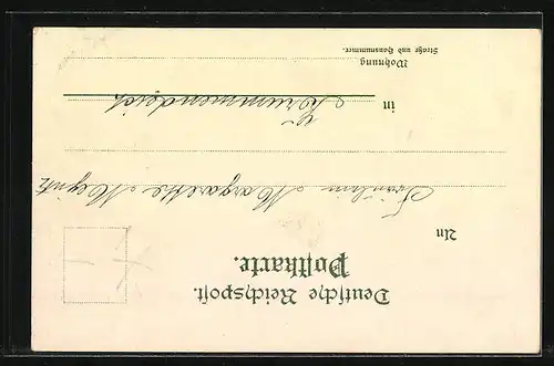 Lithographie Berlin, Denkmal Kaiser Wilhelm der Grosse