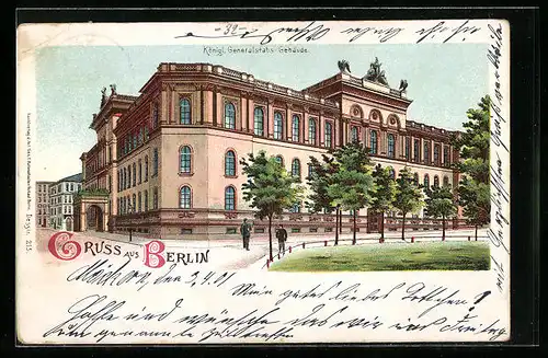 Lithographie Berlin, Königl. Generalstabs-Gebäude