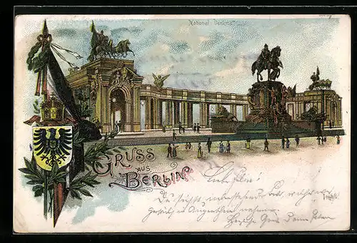 AK Berlin, National Denkmal, Wappen