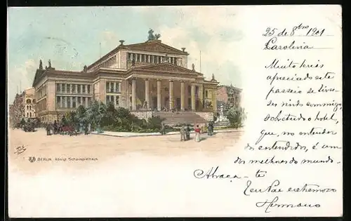 Lithographie Berlin, Königliches Schauspielhaus