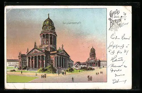 Lithographie Berlin, Gendarmenmarkt