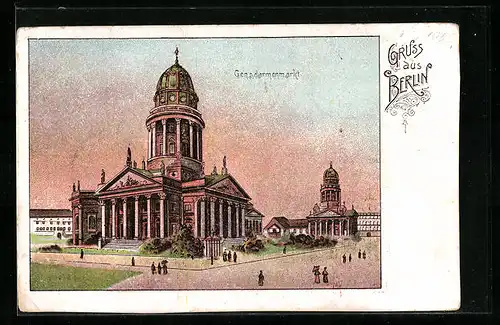 Lithographie Berlin, Gendarmenmarkt