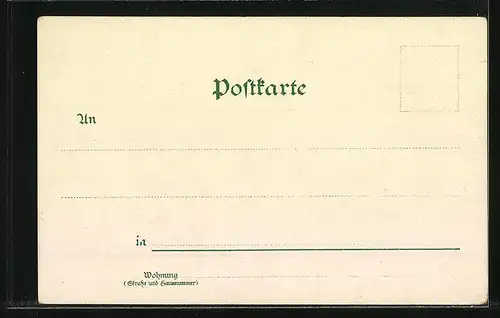 Lithographie Berlin, Kaiser Wilhelm Denkmal aus der Vogelschau