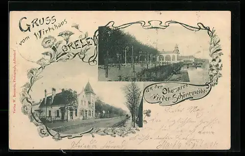 AK Berlin-Niederschöneweide, Nieder-Schöneweide, Gasthaus Loreley an der Oberspree