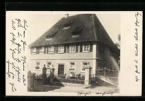 Foto-AK Wachenroth, Pfarrhaus