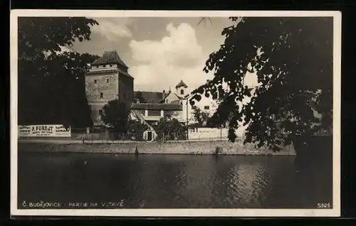 AK Budweis / Ceske Budejovice, Partie na Vltave