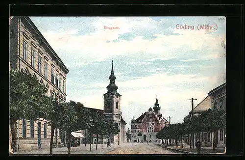 AK Göding / Hodonin, Namesti ulice