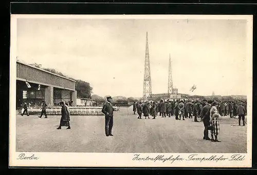 AK Berlin, Zentrallfughafen Tempelhofer Feld
