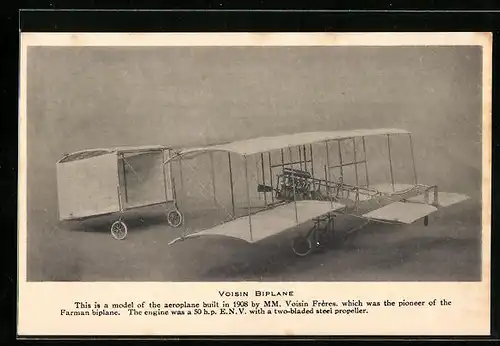 AK Voisin Biplane, Flugzeug