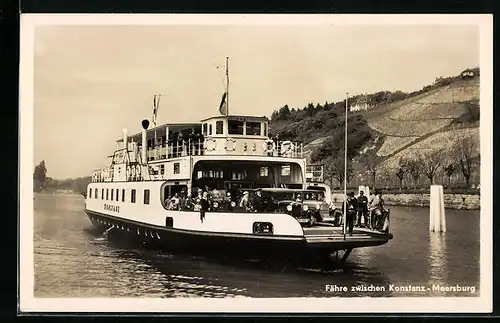 AK Konstanz /Bodensee, Fähre zwischen Konstanz & Meersburg