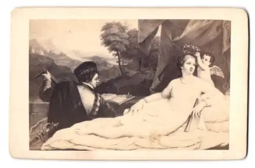 Fotografie unbekannter Fotograf und Ort, Gemälde: Venus nach Vecellio