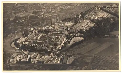 Fotografie unbekannter Fotograf, Ansicht Döhren, Blick auf die Fabrik der Woll-Wäscherei und Kämmerei bei Hannover