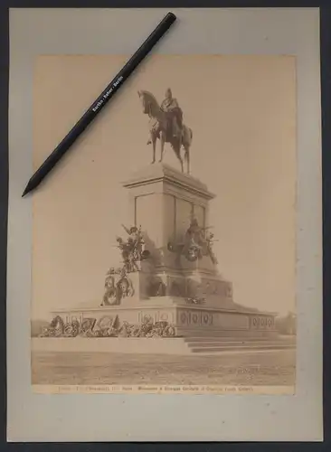 Fotografie F. Illi d`Alessandri, Roma, Ansicht Roma, Monumento a Guiseppe Garibaldi al Gianicolo