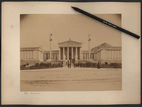 Fotografie unbekannter Fotograf, Ansicht Athen, Blick auf die Akademie