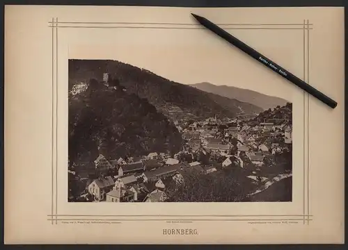 Fotografie German Wolf, Constanz, Ansicht Hornberg, Blick auf die Stadt mit Burgruine