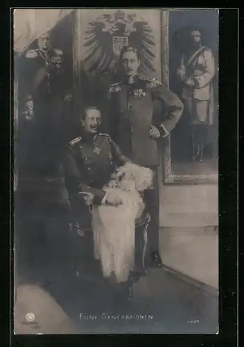 AK Friedrich Wilhelm III. mit anderen Generationen