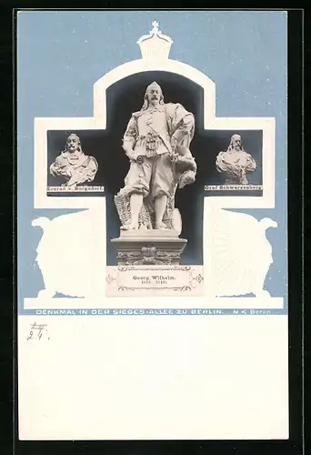 AK Denkmäler, Georg Wilhelm von Preussen, Konrad v. Burgsdorf