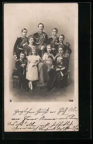 AK Kaiserfamilie von Preussen