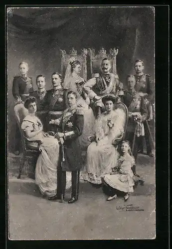 AK Die Familie des Deutschen Herrscherhauses