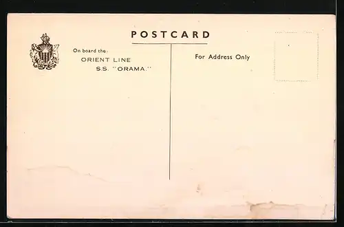 AK Orient Line, Passagierschiff s.s. Orama