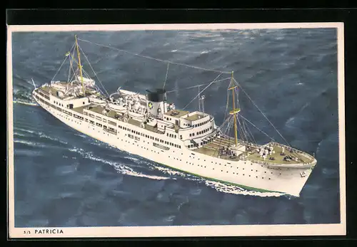 AK Passagierschiff s/s Patricia aus der Vogelschau