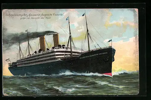 AK Schnelldampfer Kaiserin Auguste Victoria, Passagierschiff