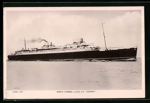 AK Passagierschiff S.S. Europa, North German Lloyd