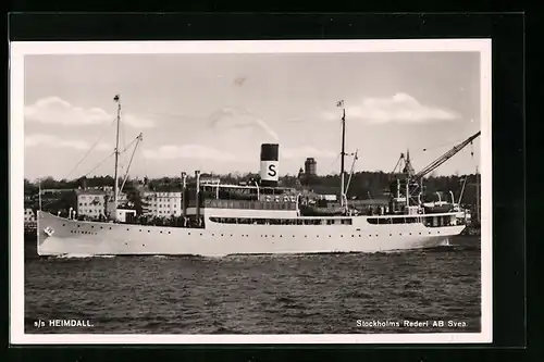AK Stockholm, Passagierschiff s/s Heimdall, Rederi AB Svea