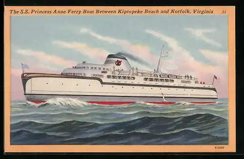 AK S.S. Anne Ferry Boat Between Kiptopeke Beach and Norfolk, Virginia