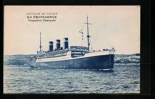 AK Passagierschiff SS Providence, Paquebot Francais
